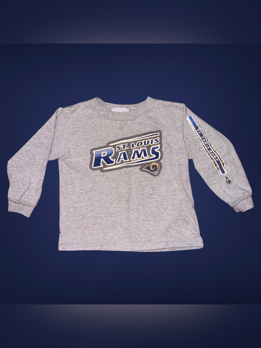 Vintage 2000s Reebok NFL St. Louis Rams Toddler Long Sleeve Shirt (Size 4T)